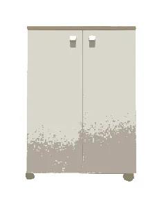 Porte-chaussures classique 2 portes + 1 tiroir beige