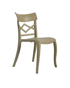 Chaise Amiral losange grège