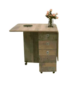 Table rabattable à tiroir