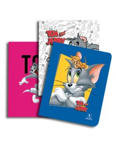 Cahier brochure couverture polypropylène grands carreaux 17x22cm 90g Tom and Jerry