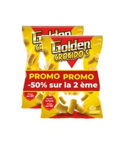 Lot de 2 sachets chips au fromage Crokido