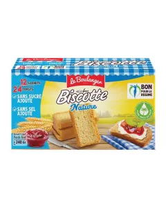 Biscotte nature sans sel sans sucre