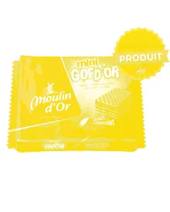 Mini gaufrettes au chocolat Gofd'or
