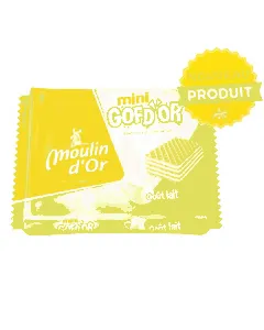 Gaufrettes fourrées au lait Gofd'or