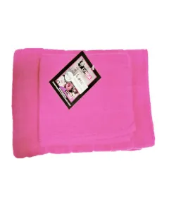 Serviette rayé rose bébé