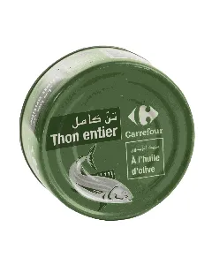 Thon entier à l'huile d'olive