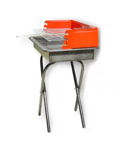 Barbecue &agrave; charbon de bois avec support pliable