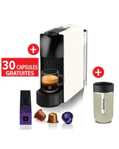 Pack machine à café mini Essenza blanche
