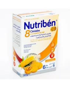 Farine biscuits aux 8 céréales et au miel pour bébé à partir de 6 mois