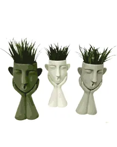 Pot avec fleur artificielle