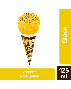 Glace cône rose citron