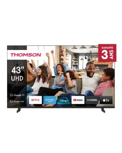 Téléviseur 43" 4K UHD Side feet Google TV Noir 