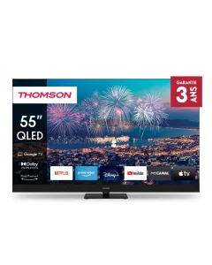Téléviseur 55" QLED Plus 4K UHD Google TV Noir 