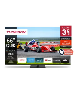 Téléviseur 55" QLED PRO 4K UHD Google TV Noir 