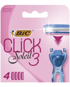 Bo&icirc;te de 4 recharges de lames Click 3 Soleil Sensitive 