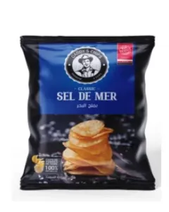 Chips de pomme de terre naturelle au sel de mer