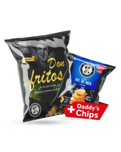 Lot de chips bâtonnets Don fritos + pomme de terre au sel Daddy's