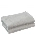Serviette invité gris clair coton Bio