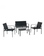 Salon de jardin bas Antalya anthracite