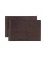 Lot de 2 Serviettes invité chocolat 100% coton