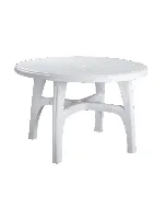 Table de jardin blanche Ø90cm Monaco