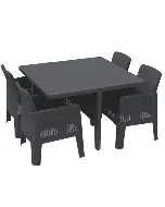 Salon de jardin 4 places Antalya taupe