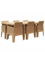 salon 6 places Antalya marron claire