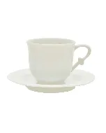 Tasse et sous tasse à café vendange blanc