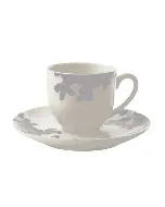 Tasse et sous tasse à café Jardin Bleu 