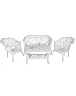 Salon Lariana 4 places blanc