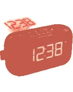 Radio réveil à projection noir