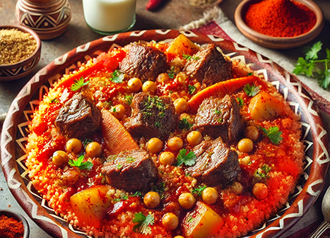 Recette couscous &agrave; l'agneau tunisien